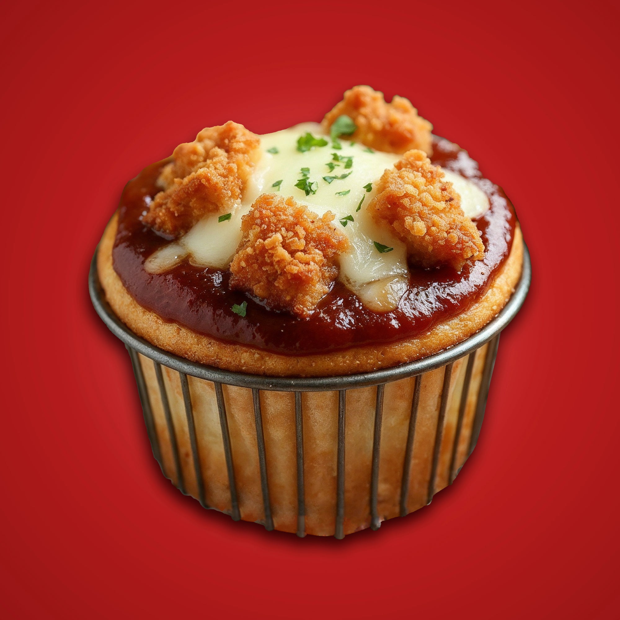 BBQ Chicken Pizza Cupcake